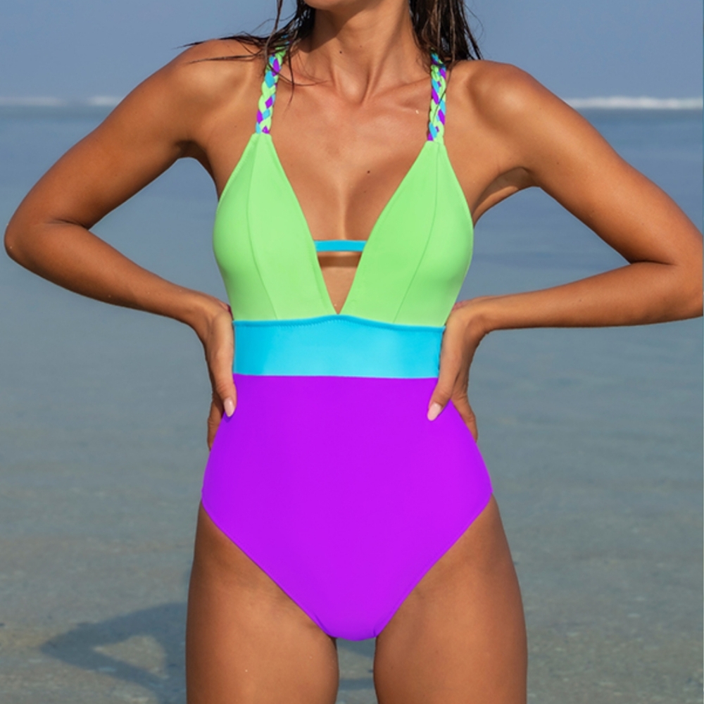 Colorful Women's One-Piece Swimsuit